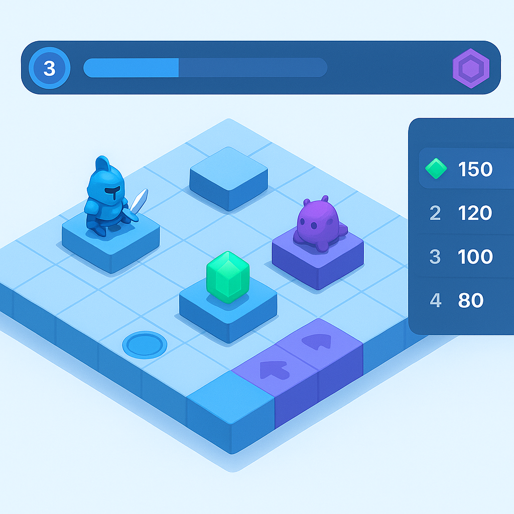 Screenshot: tactical puzzle arena